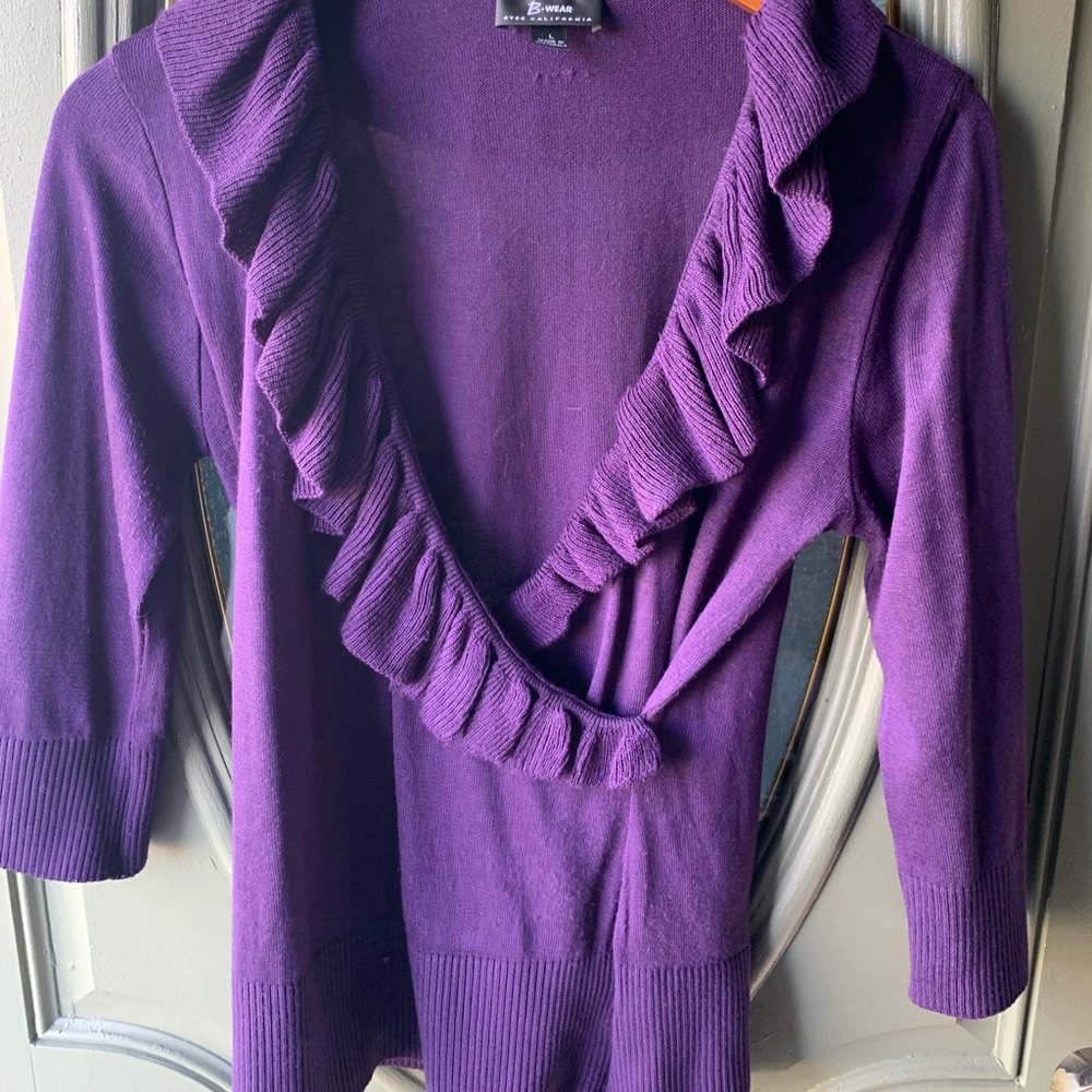 COPY - Purple Ruffle Sweater